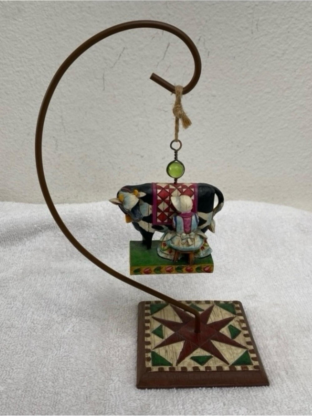 Jim Shore Heartwood Creek 12 Days of Christmas Ornament Maids of Milking + Stand